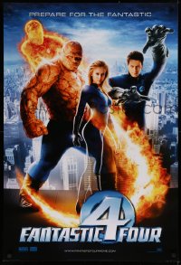 1c614 FANTASTIC FOUR style B int'l teaser DS 1sh 2005 Jessica Alba, Chiklis, Marvel super heroes!