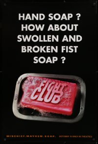 1c619 FIGHT CLUB teaser 1sh 1999 Edward Norton & Brad Pitt, how about swollen & broken fist soap!