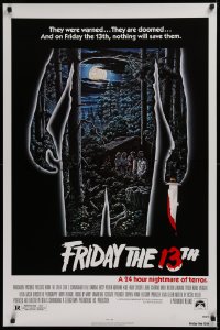 1c624 FRIDAY THE 13th 1sh R1980s great Alex Ebel art, slasher classic, 24 hours of terror!