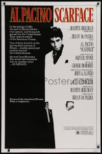 1c869 SCARFACE 1sh 1983 Al Pacino as Tony Montana, Brian De Palma, Oliver Stone!