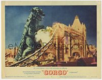 1k438 GORGO LC #5 1961 full-length close up of the giant monster destroying London Bridge!