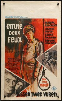 1p309 MAN IN THE MIDDLE Belgian 1964 Robert Mitchum, France Nuyen, Barry Sullivan, Trevor Howard!