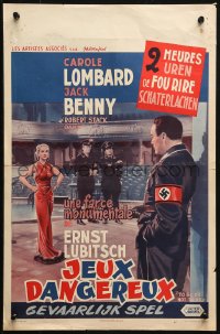 1p350 TO BE OR NOT TO BE Belgian R1950s Carole Lombard, Jack Benny, Ernst Lubitsch, different art!