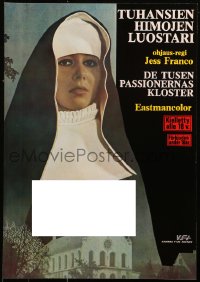 1p391 LOVE LETTERS OF A PORTUGUESE NUN Finnish 1979 Jesus Franco nunsploitation, topless nun!