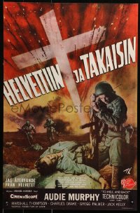 1p426 TO HELL & BACK Finnish 1955 Audie Murphy's life story as soldier in World War II, Kiviharju!