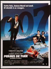 1p593 LICENCE TO KILL French 16x21 1989 Timothy Dalton as Bond, Carey Lowell, sexy Talisa Soto!