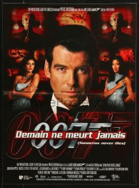 1p613 TOMORROW NEVER DIES French 16x21 1997 Pierce Brosnan as Bond, Michelle Yeoh, Teri Hatcher!