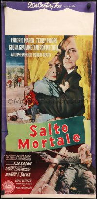 1p782 MAN ON A TIGHTROPE Italian locandina 1953 directed by Elia Kazan, circus performer Terry Moore!