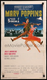 1p783 MARY POPPINS Italian locandina R1970s Julie Andrews in Walt Disney's musical classic