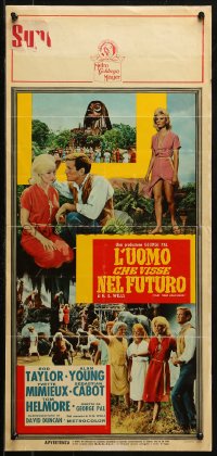 1p814 TIME MACHINE Italian locandina 1960 H.G. Wells, George Pal, completely different images!