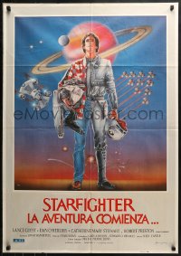 1p260 LAST STARFIGHTER Spanish 1985 Lance Guest, great completely different sci-fi art!