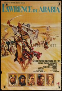 1p261 LAWRENCE OF ARABIA Spanish 1964 David Lean classic, best art of Peter O'Toole on camel!