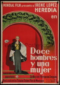 1p280 TWELVE MEN & A WOMAN Spanish 1934 different art of Irene Lopez Heredia & secret society!