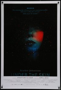 1r966 UNDER THE SKIN advance DS 1sh 2013 Scarlett Johansson, sci-fi thriller, Neil Kellerhouse art!