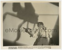 1t146 BEGINNING OF THE END 8x10 still 1957 Peter Graves pointing gun by giant grasshopper shadow!