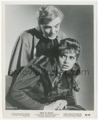 1t197 BRIDES OF DRACULA 8.25x10 still 1960 vampire David Peel about to bite scared Yvonne Monlaur!