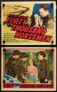 1w133 FORTY THOUSAND HORSEMEN 8 LCs 1941 Australian World War I film, cavalry in Palestine!