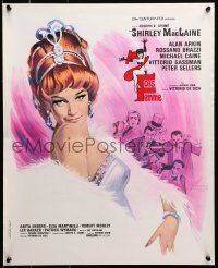 1y536 WOMAN TIMES SEVEN French 18x22 1967 different art of sexy Shirley MacLaine by Boris Grinsson!