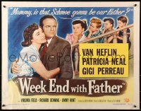 1y763 WEEK END WITH FATHER style A 1/2sh 1951 Van Heflin, Patricia Neal, Gigi Perreau, Douglas Sirk!