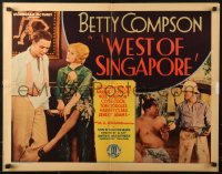 1y764 WEST OF SINGAPORE 1/2sh 1933 Betty Compson, Heyburn, Hell on the Malay Coast, ultra-rare!