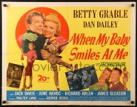 1y766 WHEN MY BABY SMILES AT ME 1/2sh 1948 image of sexy Betty Grable & Dan Dailey!