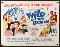 1y769 WILD ON THE BEACH 1/2sh 1965 Frankie Randall, Sherry Jackson, Sonny & Cher, teen rock & roll!