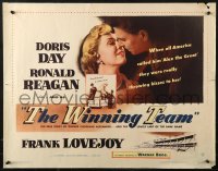 1y770 WINNING TEAM 1/2sh 1952 Ronald Reagan as Grover Cleveland, Doris Day, baseball biography!