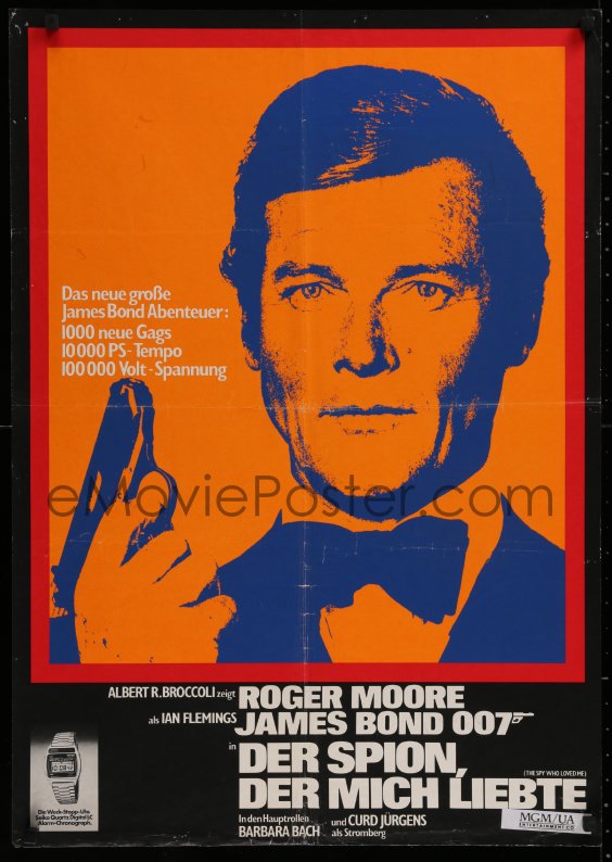 eMoviePoster.com: 2c396 SPY WHO LOVED ME red/orange German 1977 Roger ...
