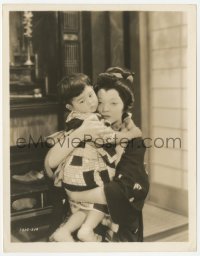 2h595 MADAME BUTTERFLY 8x10.25 still 1932 close up of Japanese Sylvia Sidney holding her child!