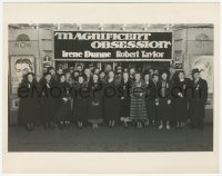 2h601 MAGNIFICENT OBSESSION 8x10.25 still 1935 crowd posing outside elaborate theater front!