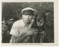 2h608 MAN HUNTER 8x10.25 still 1930 great close up of canine star Rin Tin Tin & Charles Delaney!