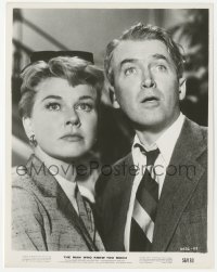 2h613 MAN WHO KNEW TOO MUCH 8x10.25 still 1956 c/u of worried James Stewart & Doris Day, Hitchcock!