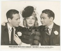 2h616 MANPOWER 8.5x9.25 still 1941 Marlene Dietrich between George Raft & Edward G. Robinson!