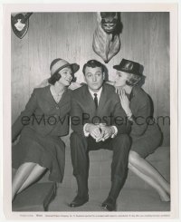 2h614 MAN'S FAVORITE SPORT 8.25x10 still 1964 Rock Hudson between Paula Prentiss & Maria Perschy!