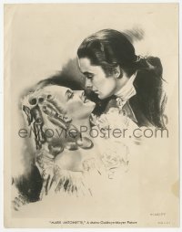 2h619 MARIE ANTOINETTE 8x10.25 still 1938 art of Tyrone Power & Norma Shearer about to kiss!