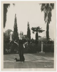 2h621 MARION DAVIES 8x10 still 1930s standing outside her Hollywood home with her Dachshund dog!