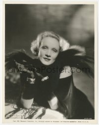 2h627 MARLENE DIETRICH 7.75x10 still 1935 portrait in feathered outfit from The Devil is a Woman!