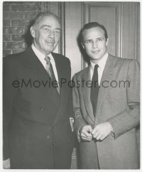 2h630 MARLON BRANDO 8.25x10 still 1954 with his father/manager on the set of Desiree!