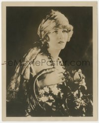 2h636 MARY MILES MINTER deluxe 8x10 still 1920s portriat of the leading lady with flower basket!