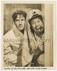 2h651 MORE THE MERRIER 8x10.25 still 1943 Joel McCrea & Charles Coburn in towel & bath robe!