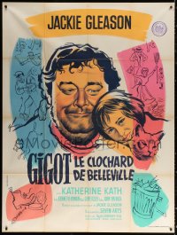 2k608 GIGOT French 1p 1962 different art of cute Katherine Kath & Jackie Gleason by Boris Grinsson!