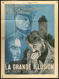 2k624 GRAND ILLUSION French 1p R1980s Jean Renoir classic La Grande Illusion, Erich von Stroheim