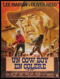 2k631 GREAT SCOUT & CATHOUSE THURSDAY French 1p 1976 different art of Lee Marvin by Tealdi/Landi!