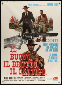 2k297 GOOD, THE BAD & THE UGLY Italian 1p R1970s Eastwood, Van Cleef, Sergio Leone, different!