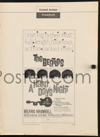 2k103 HARD DAY'S NIGHT pressbook 1964 The Beatles in their first film, rock & roll classic!