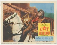 2m345 CAT BALLOU LC 1965 great image of drunk gunfighter Lee Marvin, who can't stay on his horse!