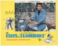 2m358 CLAMBAKE LC #3 1967 best c/u of Elvis Presley riding his motorcycle, McGinnis border art!