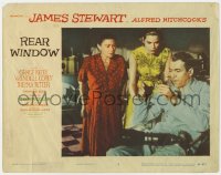 2m729 REAR WINDOW LC #7 1954 Hitchcock, Thelma Ritter & Grace Kelly look at excited James Stewart!