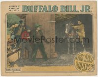 2m741 ROARIN' BRONCS LC 1927 bad guys get the drop on Jay Wilsey as Buffalo Bill Jr. in stable!