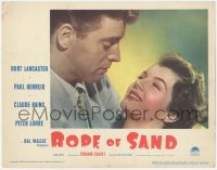 2m750 ROPE OF SAND LC #3 1949 romantic close up of Burt Lancaster with sexy Corinne Calvet!